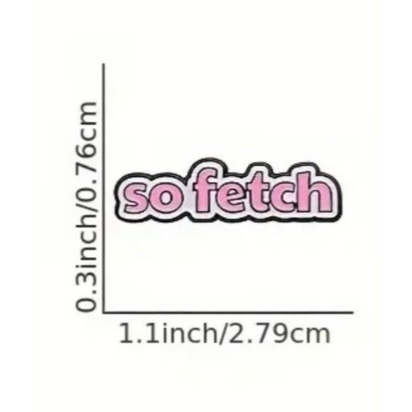 Mean Girls Enamel Pin Brooch Cartoon Pink "SO Fetch" Badges Funny Jewelry Gift - Picture 2 of 4